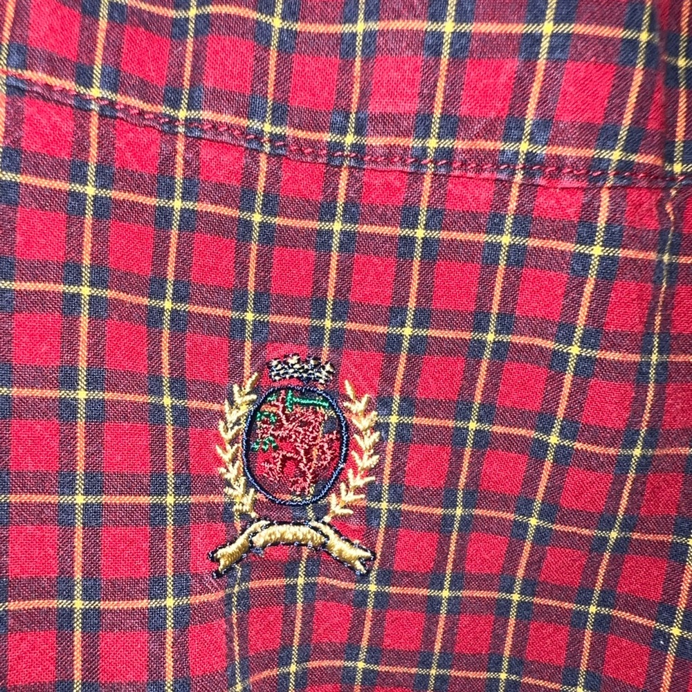 ♥️♥️TOMMY HILFIGER PLAID DRESS SHIRT♥️♥️ - Picture 3 of 7